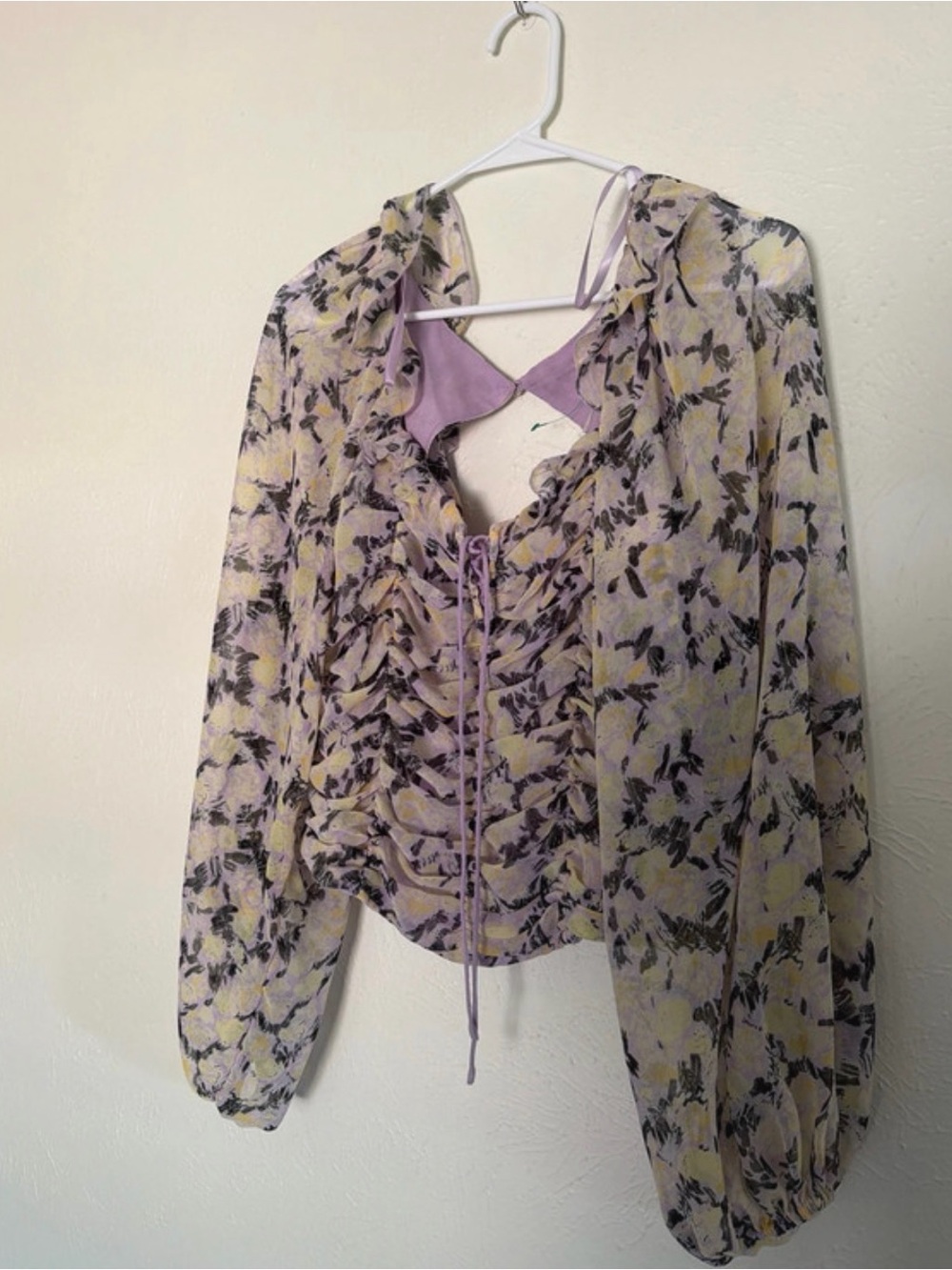 FREE PEOPLE Mabel Printed Womens Blouse Medium - Picture 5 of 6